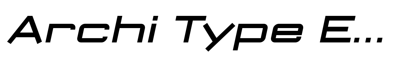 Archi Type Expanded Bold Italic